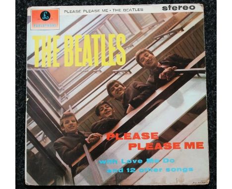 THE BEATLES - PLEASE PLEASE ME 1ST STEREO PRESSING - Very scarce 1st UK black/gold Parlophone stereo pressing of the debut al