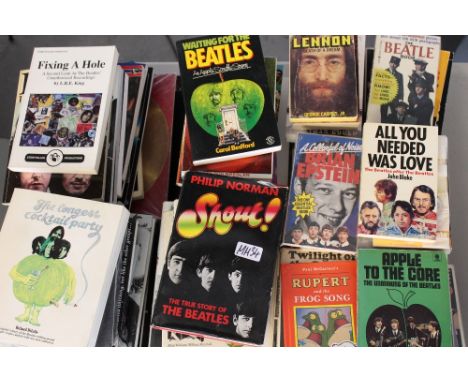 BEATLES BOOKS - large collection of 90+ hardback and paperback books about The Beatles dating from the 60's to more recent ti