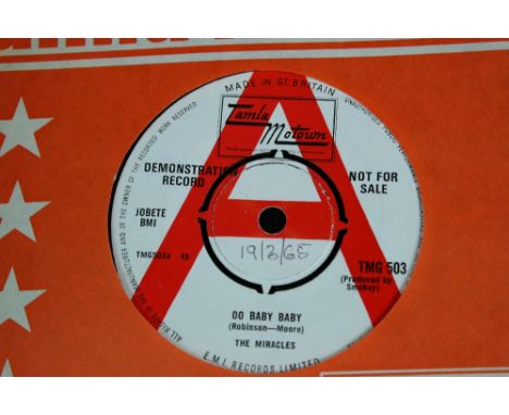 THE MIRACLES - Oo Baby Baby demonstration 7" singles, issued on the red/white Tamla Motown label (TMG 503). The record is in 