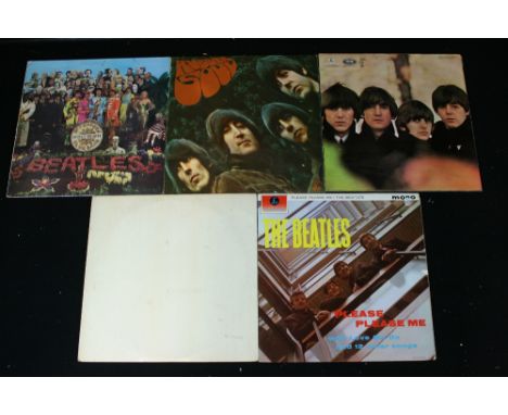 THE BEATLES - Collection of 5 x original LP's including early pressings. Titles are Sgt Peppers (mono yellow and black "Fourt