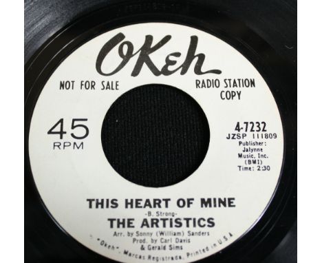THE ARTISTICS - This Heart Of Mine 7" promo single. This stomping Chicago Northern Soul classic was issued on Okeh in 1965. T