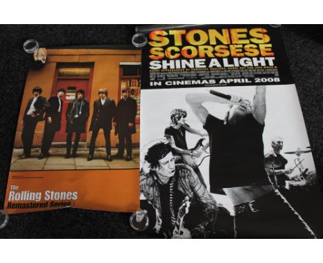 ROLLING STONES – collection of 9 posters and prints to include 2 x limited edition 1966 Jerry Schatzberg prints (8”x12”), BIG