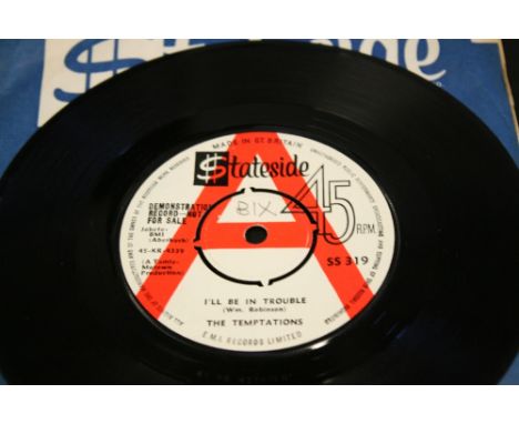 THE TEMPATIONS - I'll Be In Trouble 7" demonstration record, issued on Stateside (SS 319). The record is in VG+ condition, wi