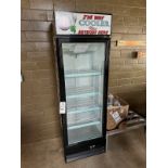 Avantco 1 Door Display Cooler, Model 178GDC15HCB (Approx. 25" x 23" x 75" O.H.) | Rig Fee $150