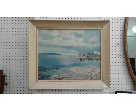 "Dublin Bay", oil on board, together with another seascape, both signed and framed 
