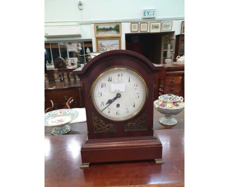 with enamel dial and pierced brass decoration 