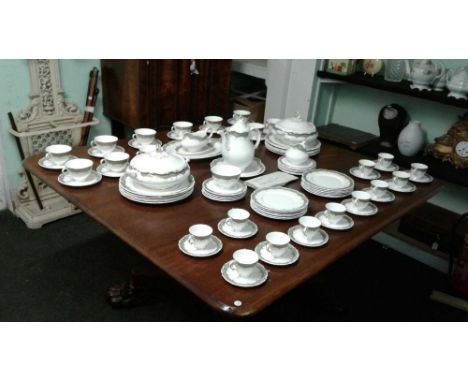 comprising cups, saucers, plates, tureens and other examples 
