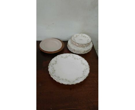 including cake plate, side plates and saucers together with other wares 