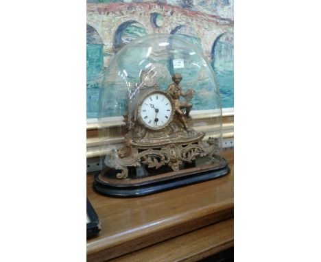 with white enamel dial in figured case 
