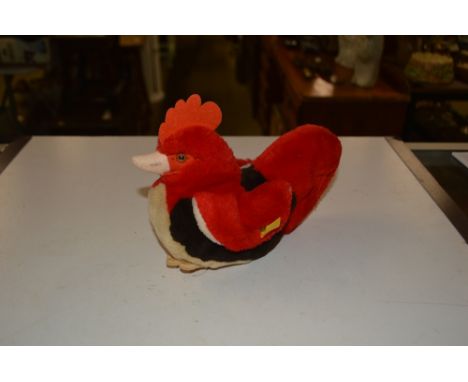 A Steiff soft toy in the form of a Rooster