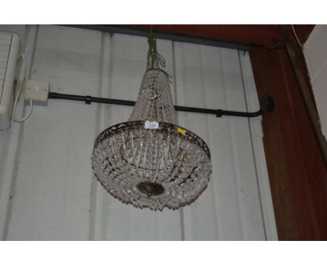 A metal and plastic light fitting