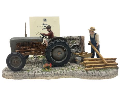 Border Fine Arts Limited Edition group 'Golden Memories' with Ferguson  tractor by Ray Ayres, Classic Society Exclusive 2003,