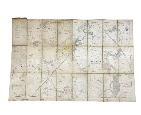 Ordnance Survey folding map of Copmanthorpe, Appleton Roebuck etc, West Riding Sheet CXC N.E. 1909 edition 68 x 101