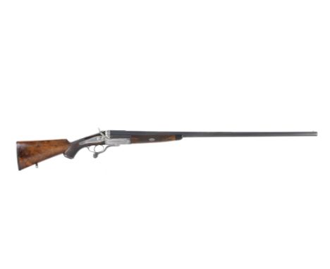 An 8-bore single-barrelled hammer wild-fowling gun by W. Griffiths, no. 55398Jones patent rotary-underlever, rebounding backl