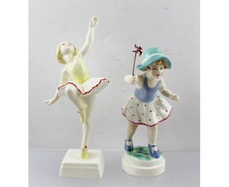 TWO ROYAL WORCESTER FIGURINES "TUESDAY'S CHILD" AND "SABBATH CHILD" model numbers 3258 and 3518 and , both modelled by Freda 