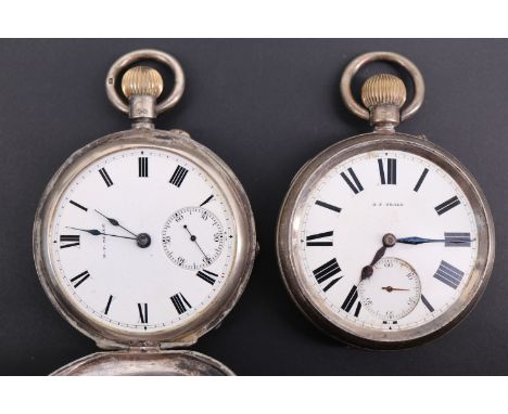 A Victorian H F Seale silver cased pocket watch, having a crown wound movement, blued steel hands, Roman numerals and subsidi