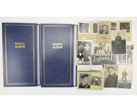 Two albums of personal photographs of British army soldiers training and in a Africa, circa 1940s - 1950s, together with furt