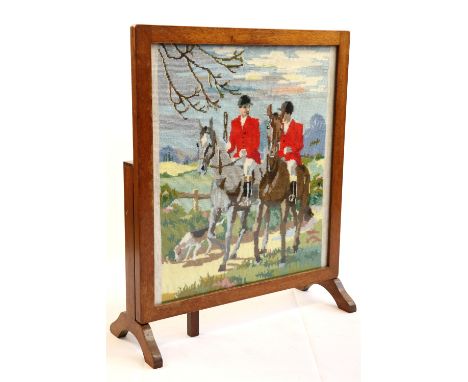 A 1930s fire screen cum occasional table