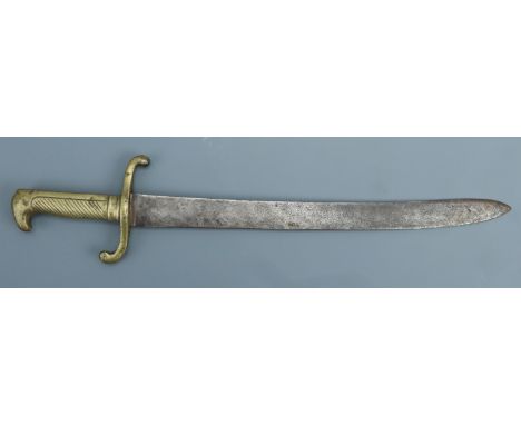 An Imperial German army Pioneer's faschinenmesser / sword, bearing unit marks on cross-guard and back of grip, circa 1860s - 