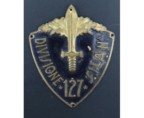 A Fascist Italian army 127th Ethiopian Division / Divisione 127 SILA II arm badge, 6 cm x 5 cm