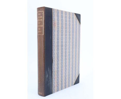 Richard de Bury, "Philobiblion", Oxford, Shakespeare Press, one of a numbered limited edition of 500 with portrait drawing fo