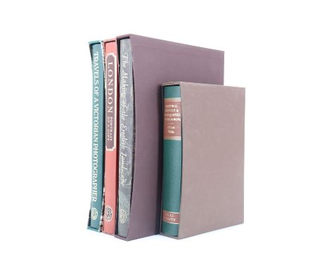 A group of Folio Society books on Great Britain including Hoskins, "The Making of the English Landscape"; White, "The Natural