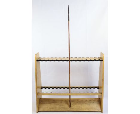 An antique Philippines Igorot or similar bamboo hunting arrow, having a barbed iron head, 140 cm