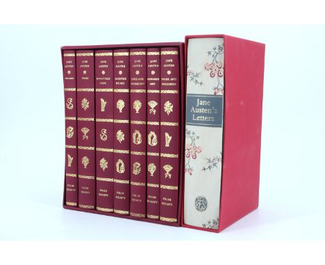 Folio Society's seven-volume works of Jane Austin, in slip case, together with "Jane Austin's Letters"