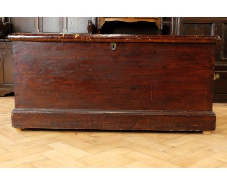 A Victorian pine trunk, 100 cm x 52 cm x 48 cm