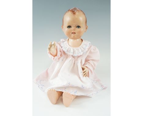 A Pedigree composition doll, having sleeping eyes, mechanical leg and neck joints and an internal speaker, circa 1960s