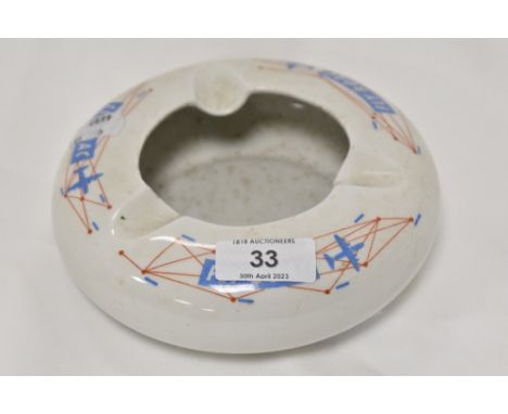 A mid century Copeland Spode ash tray advertising Fly BOAC.