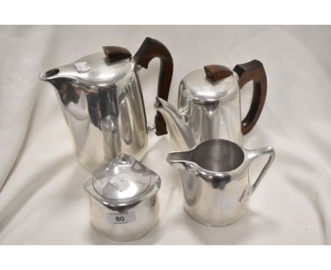 A vintage Newmaid stainless steel tea set.