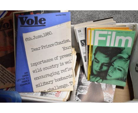 A selection of vintage Vole magazines of underground and ecology interest.