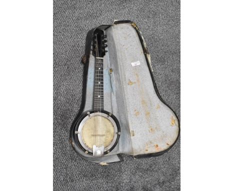A vintage Mandolin marked , W ALLISOSTRO ZITHER MANDOLINE