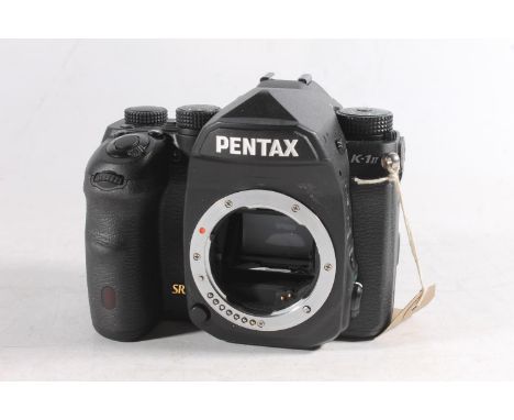 Pentax K-1II (K-1 Mark II) digital camera, model number R01010, serial number 7619205.