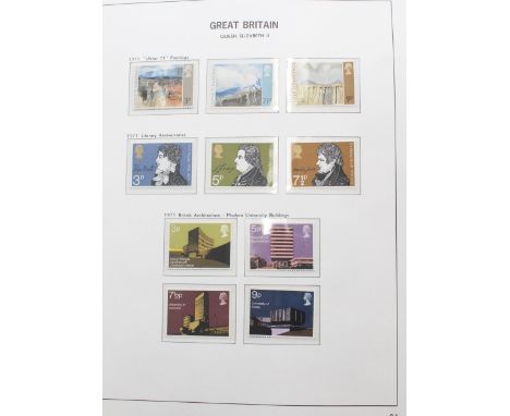 GB stamp collection held in a slip case ring binder album, spanning 1971-1999, estimated usable FV~£225. We cannot guarantee 