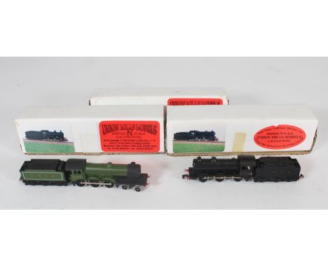 Union Mills Models of the Isle of Man N Scale model railways locomotives to include 0-6-0 J39 Class tender locomotive 1802 LN