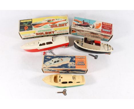 International Model Aircraft Ltd of Merton London, a Penguin Series 4 clockwork powered scale model tugboat "Anne", also "Cly
