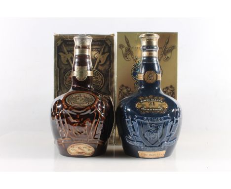 ROYAL SALUTE 21 year old blended Scotch whisky bottled by Chivas Brothers in a Sapphire decanter 40% abv. 70cl with pouch and