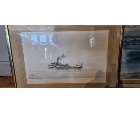 David Bell, Lincoln Castle, signed print, Ed Mandon, Waves, oil on canvas, I. Baxter, Farmhouse, ltd edition print 295/600 an