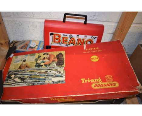 Toys - Triang Railways OO/HO gauge RS.14 train set; teddy's tea set; Thomas the Tank Engine books; etc.; quantity