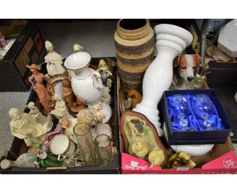 Ceramics and Glass - a Border Fine Arts model, Ducklings; others animal models; continental figures; a glass decanter; others