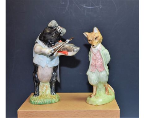 Beatrix Potter - a Beswick ware figure, printed marks; a Royal Albert figure, Foxy Whiskered Gentleman (2)