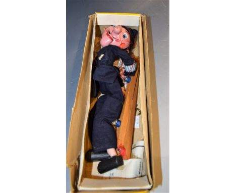A Pelham puppet, Policeman, boxed 