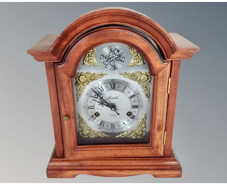 A Tempus Fugit Lincoln 31 day bracket clock with pendulum and key 