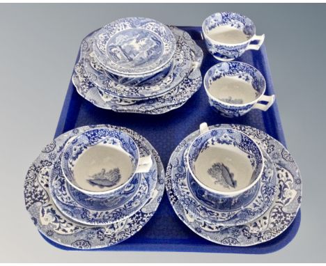 A fourteen pieces of Spode Italian tea china 