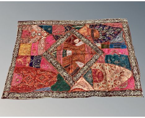 A patch work wall hanging 140 cm x 97 cm 