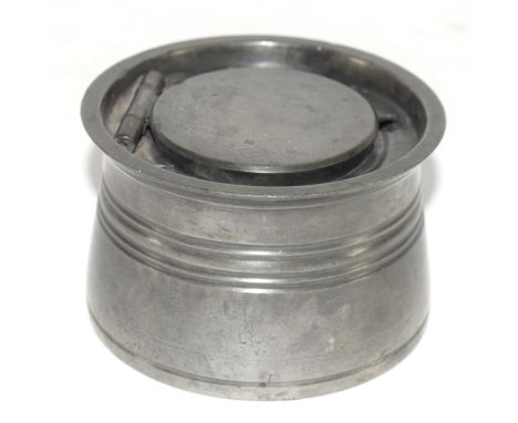 Victorian metal inkwell, the base marked "V&amp;R"