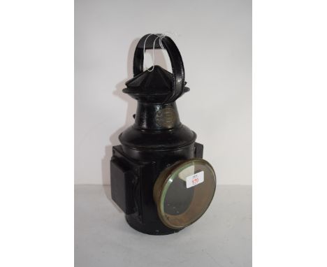 Railway light with stamp for G Polkey, 1903, Birmingham