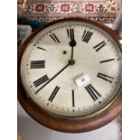 Clocks: 20th cent. Kitchen wall clock Winterhalder & Hofmeier white painted face, Roman numerals.
